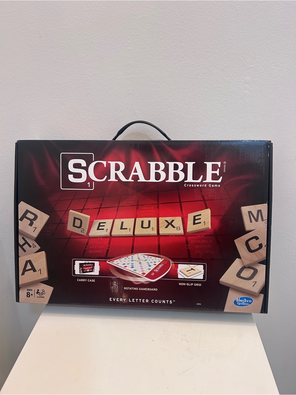Scrabble Deluxe Edition Rotating Boardgame NIB